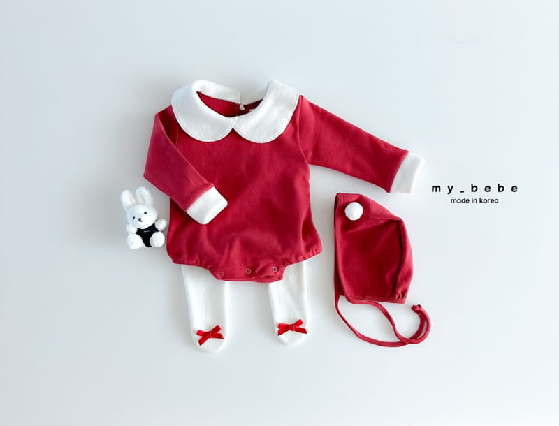 My Bebe - Korean Baby Fashion - #babyoninstagram - Christmas Bodysuit Set - 5