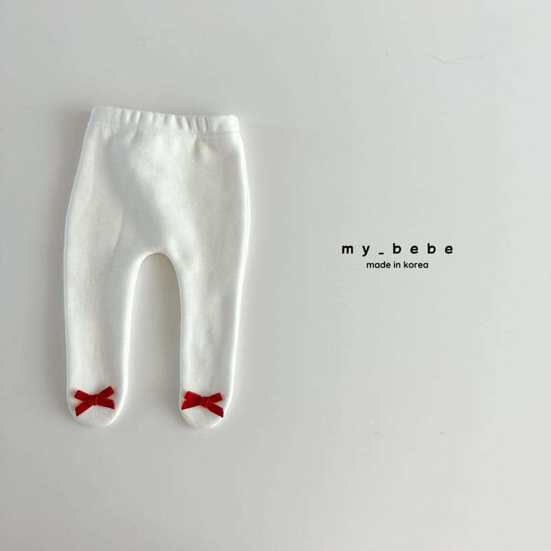My Bebe - Korean Baby Fashion - #babylifestyle - Velvet Foot Leggings - 4