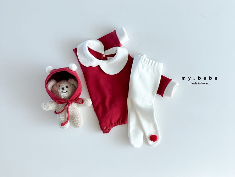 My Bebe - Korean Baby Fashion - #babyootd - Christmas Bodysuit Set - 6