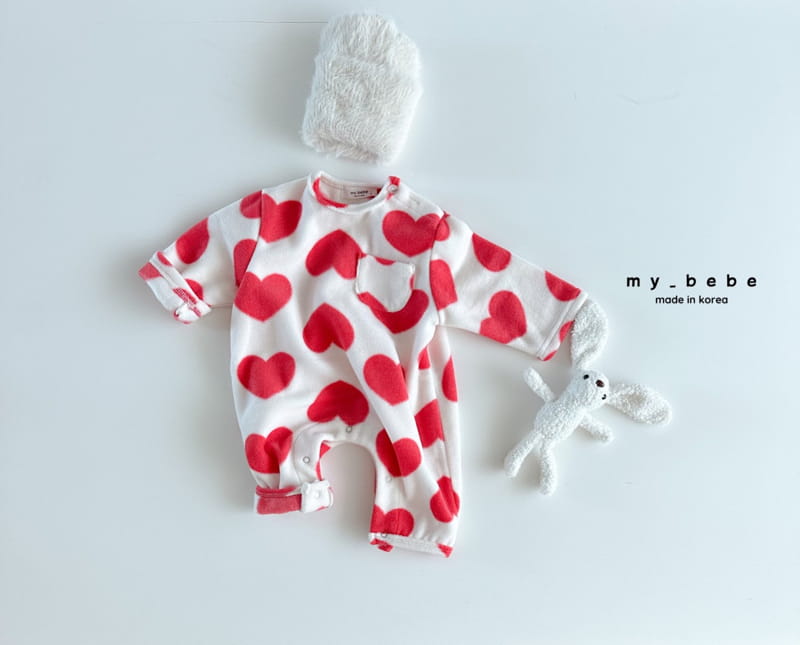 My Bebe - Korean Baby Fashion - #babyoutfit - Fleece Bodyusit - 3