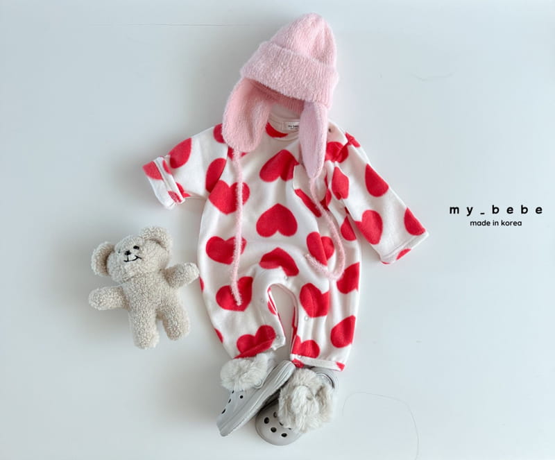 My Bebe - Korean Baby Fashion - #babyoutfit - Fleece Bodyusit - 4