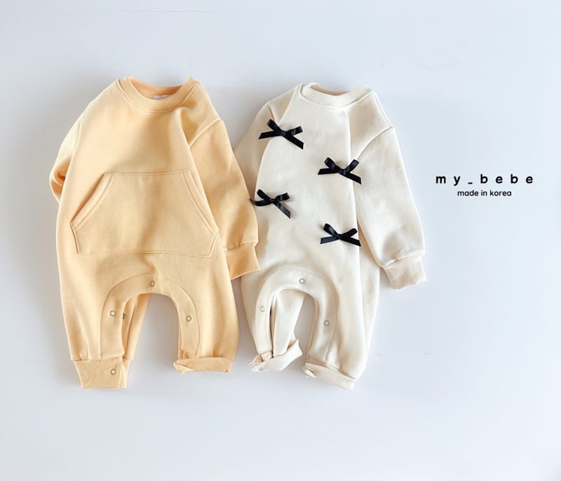 My Bebe - Korean Baby Fashion - #babywear - Ribbon Kangaree Bodysuit - 3