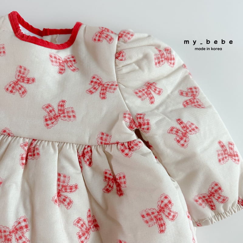 My Bebe - Korean Baby Fashion - #onlinebabyboutique - Bonding One-piece Bodysuit - 7