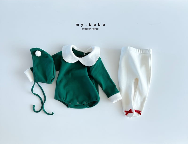 My Bebe - Korean Baby Fashion - #onlinebabyshop - Christmas Bodysuit Set - 11