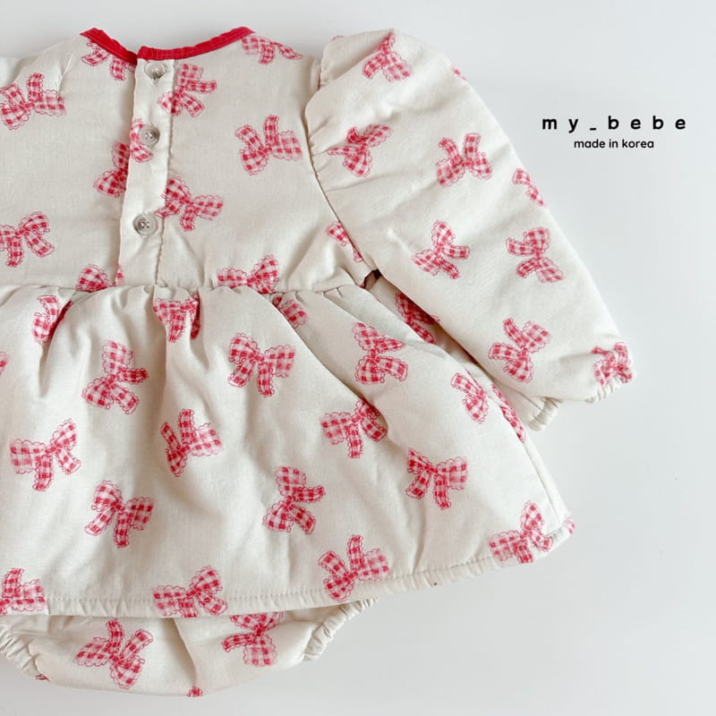 My Bebe - Korean Baby Fashion - #onlinebabyshop - Bonding One-piece Bodysuit - 8