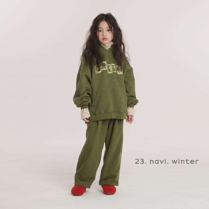 Navi - Korean Children Fashion - #childofig - Green Hoody Tee - 10