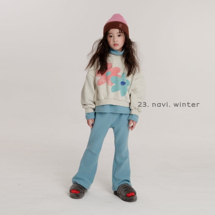 Navi - Korean Children Fashion - #littlefashionista - Flower Sweatshirt - 10