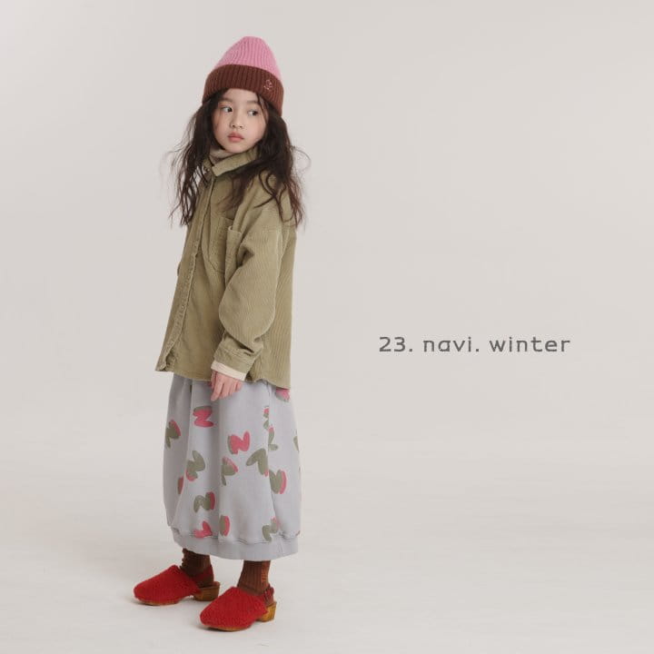 Navi - Korean Children Fashion - #prettylittlegirls - Corduroy Shirt - 10