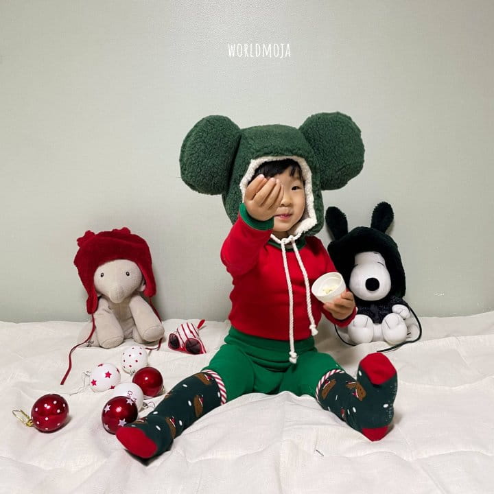 New World - Korean Children Fashion - #Kfashion4kids - Christmas BearBbogle Hat - 2