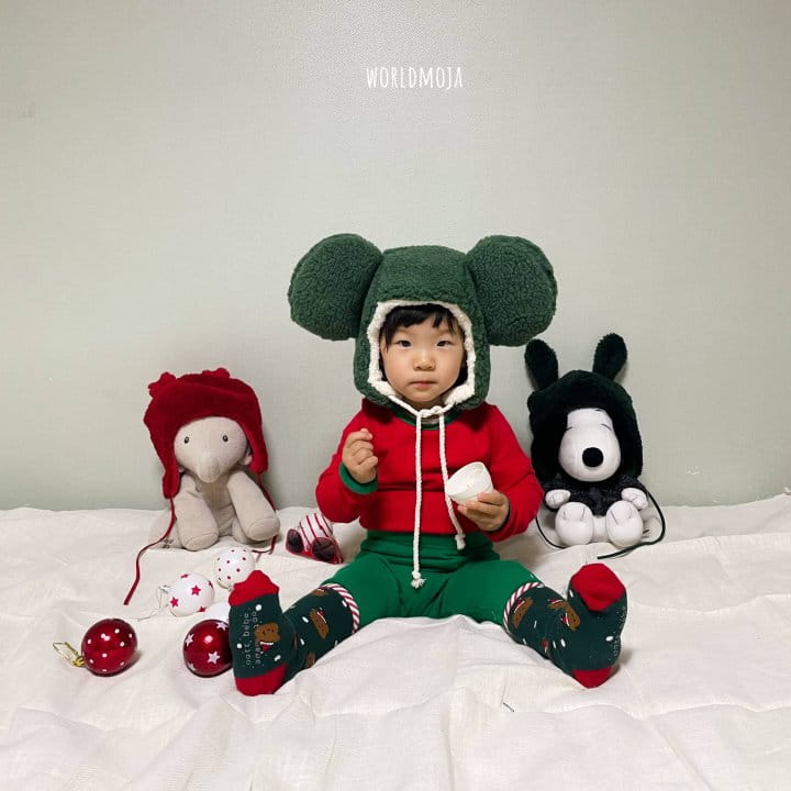 New World - Korean Children Fashion - #kidzfashiontrend - Christmas BearBbogle Hat