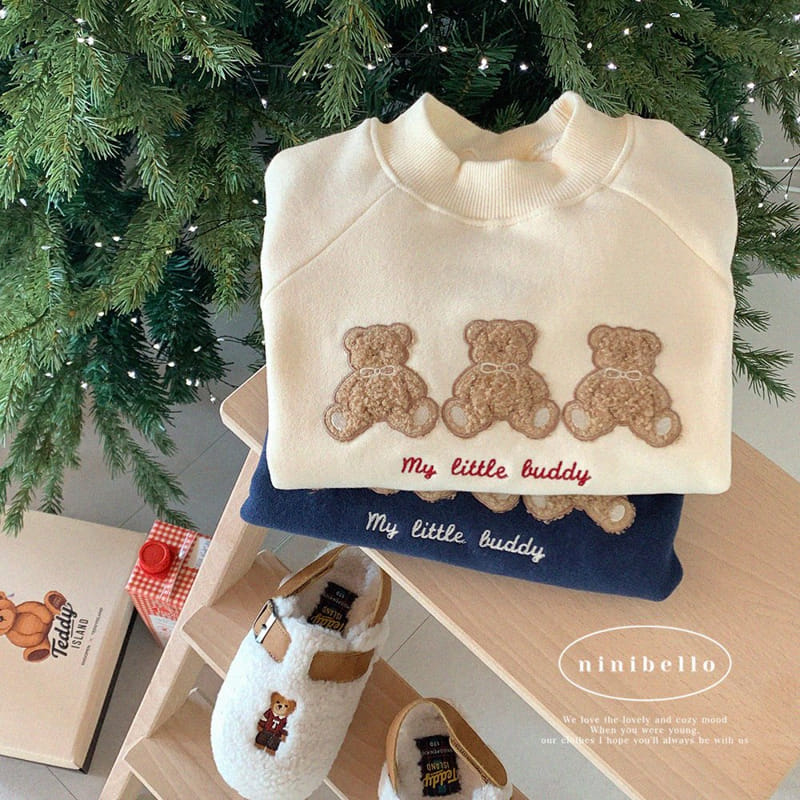 Ninibello - Korean Children Fashion - #designkidswear - Bear Three Sweatshirt - 2