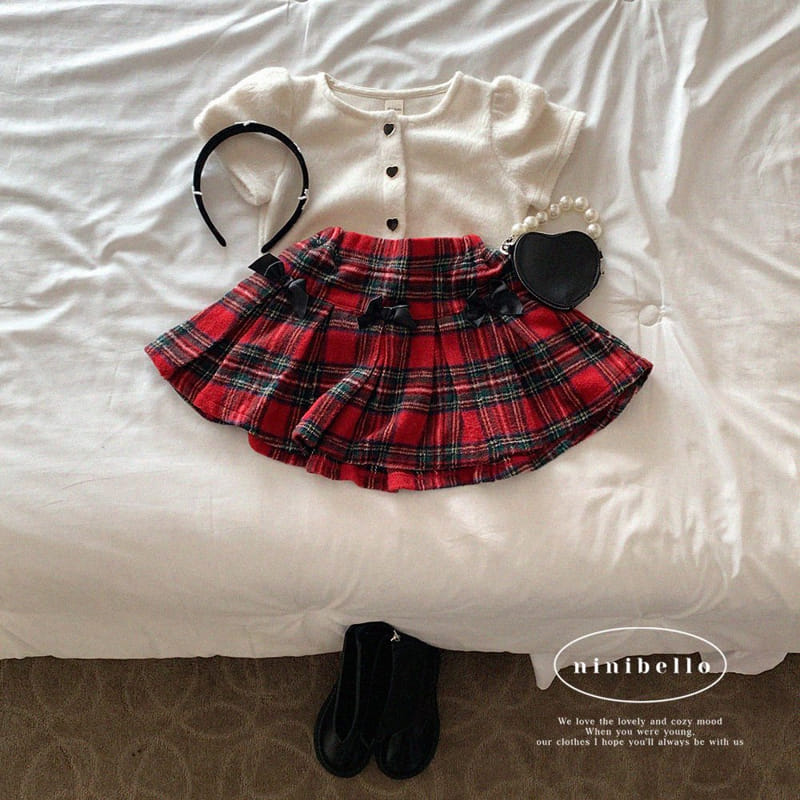 Ninibello - Korean Children Fashion - #fashionkids - Joy Ribbon Pleats Skirt - 9