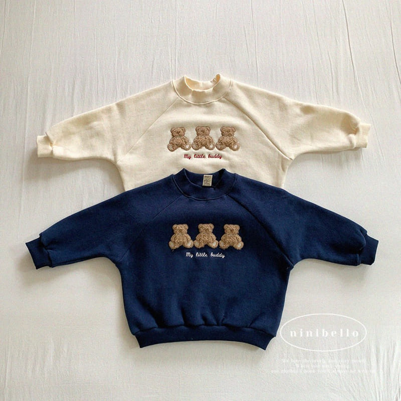 Ninibello - Korean Children Fashion - #discoveringself - Bear Three Sweatshirt - 4
