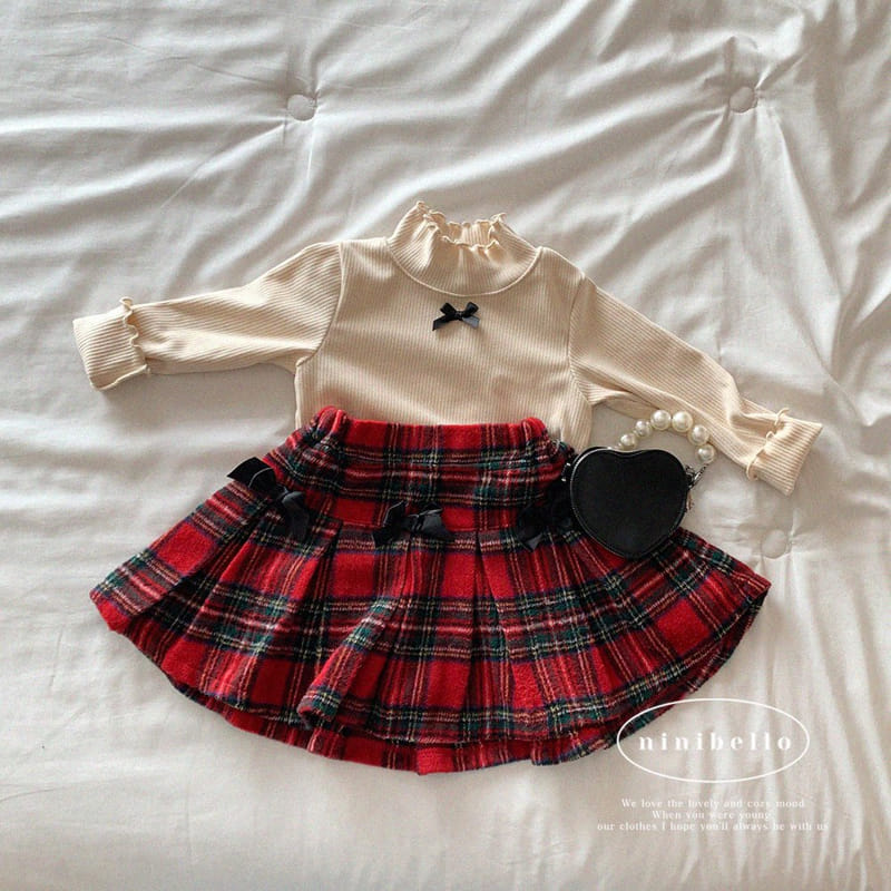 Ninibello - Korean Children Fashion - #kidsshorts - Joy Ribbon Pleats Skirt - 10