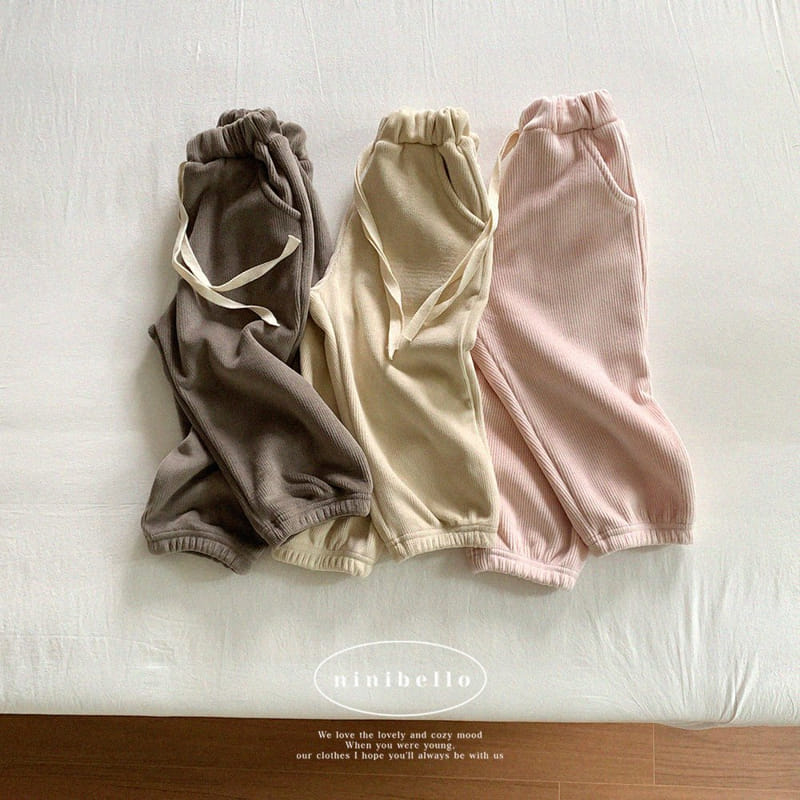 Ninibello - Korean Children Fashion - #kidsshorts - Cozy Veloure Pants - 2