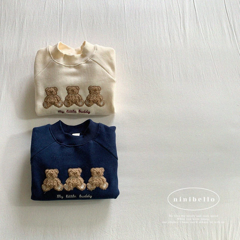 Ninibello - Korean Children Fashion - #kidsshorts - Bear Three Sweatshirt - 5