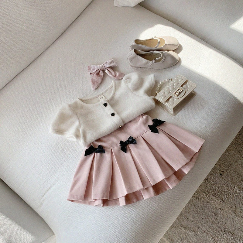 Ninibello - Korean Children Fashion - #kidzfashiontrend - Joy Ribbon Pleats Skirt - 12