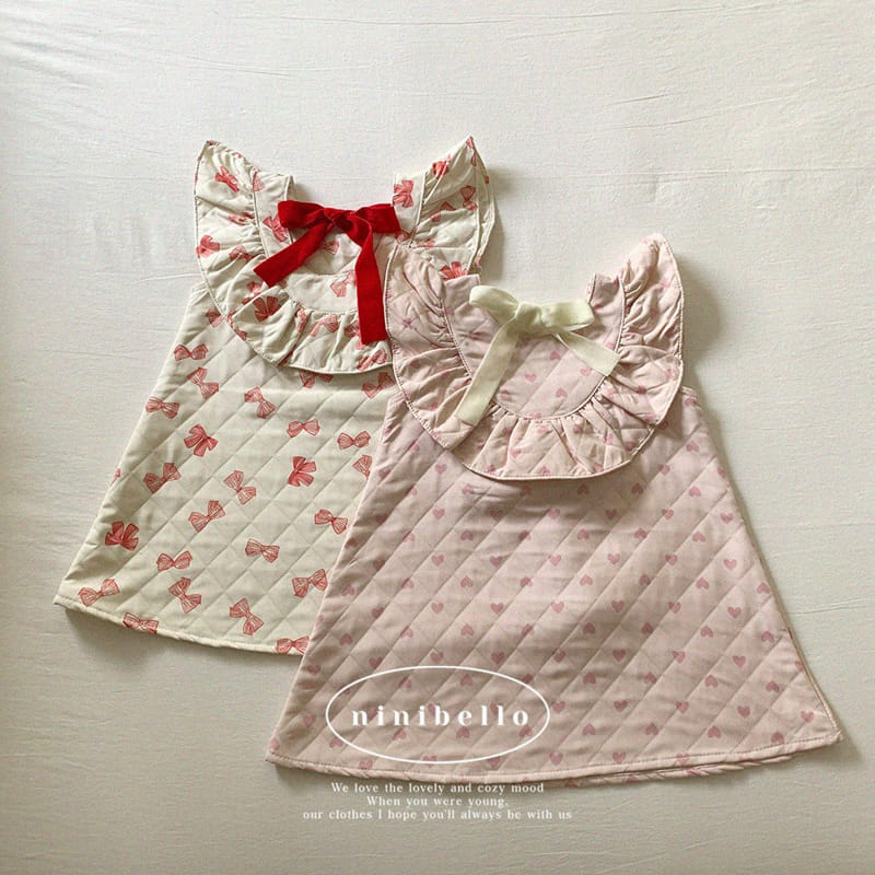 Ninibello - Korean Children Fashion - #toddlerclothing - Velvet Ribbon One-piece - 5
