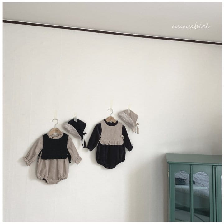 Nunubiel - Korean Baby Fashion - #babyboutiqueclothing - Bebe Embo Romper Bonnet - 6