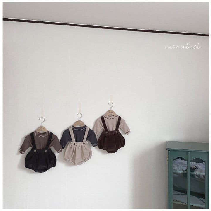 Nunubiel - Korean Baby Fashion - #babyclothing - Bebe Embo Rib Romper - 6