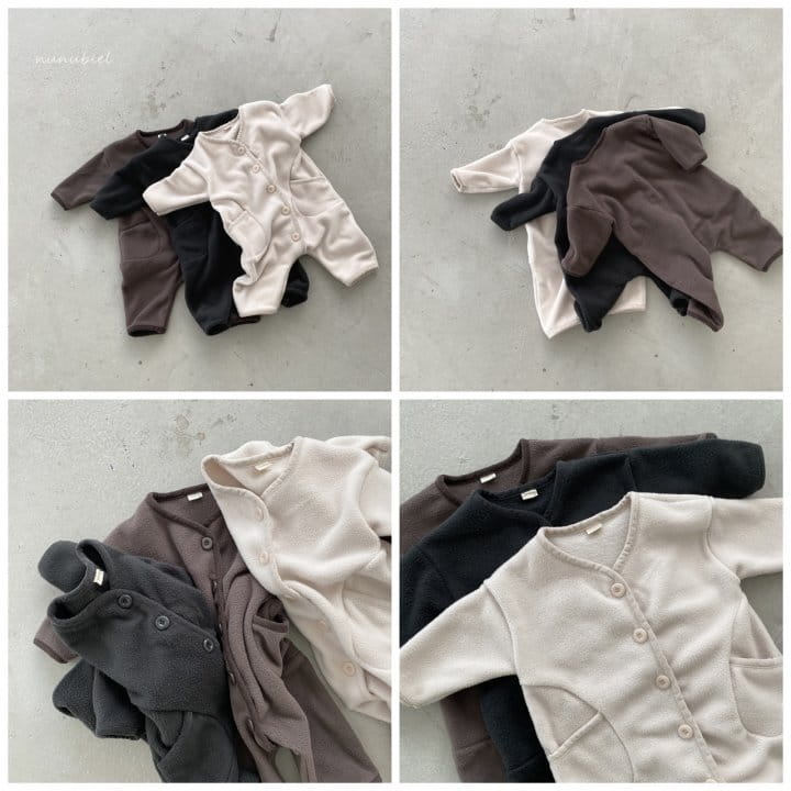 Nunubiel - Korean Baby Fashion - #babyootd - Bebe Fleece Bodysuit - 3