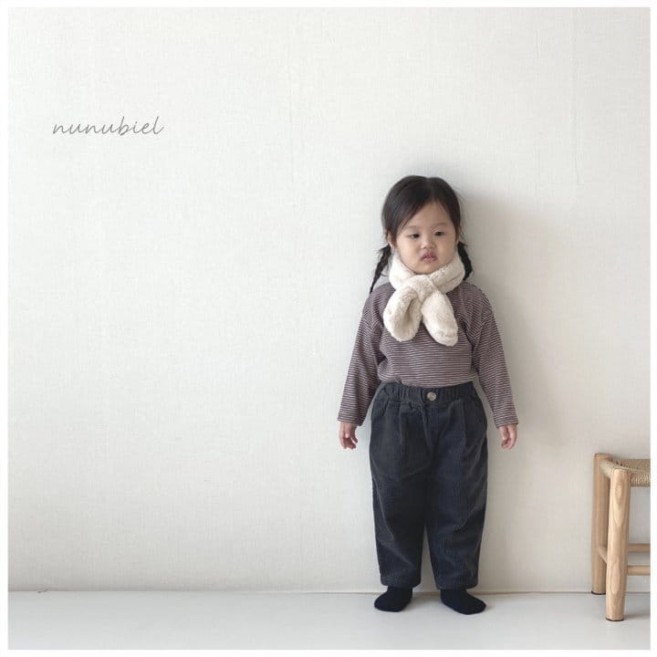 Nunubiel - Korean Children Fashion - #childofig - Kid Embo Rib Pants - 12