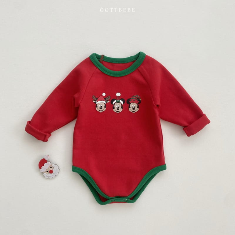 Oott Bebe - Korean Baby Fashion - #babyclothing - D Santa Bodysuit