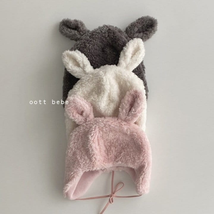 Oott Bebe - Korean Baby Fashion - #babyclothing - Rabbit Fluffy Hat - 4