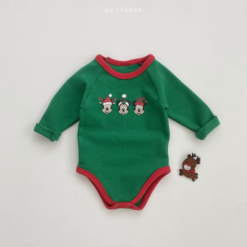 Oott Bebe - Korean Baby Fashion - #babyfashion - D Santa Bodysuit - 2