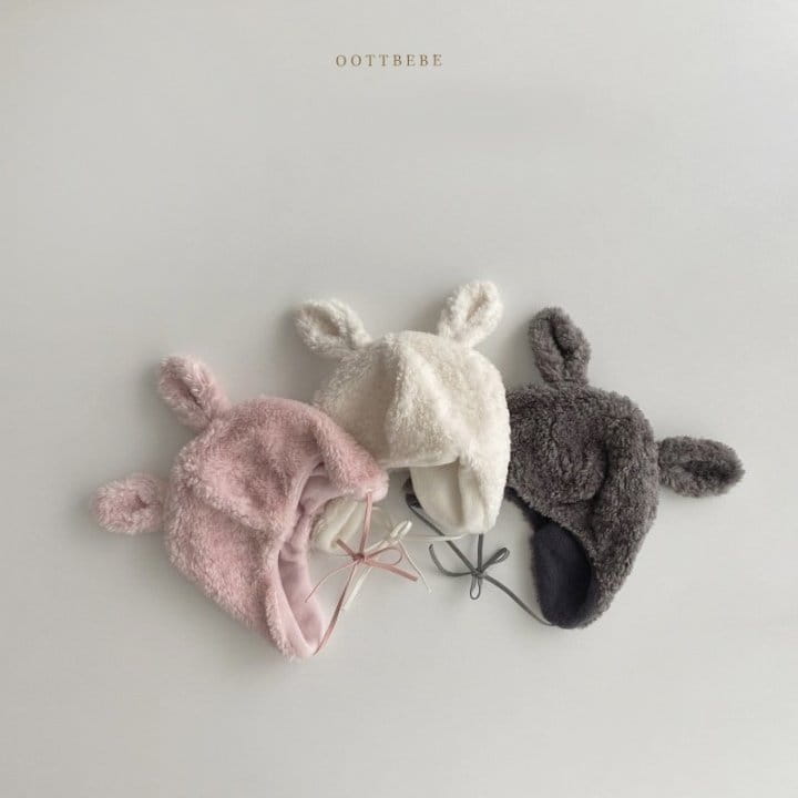 Oott Bebe - Korean Baby Fashion - #babyoninstagram - Rabbit Fluffy Hat - 8