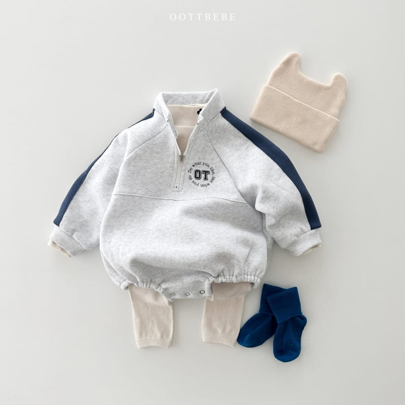 Oott Bebe - Korean Baby Fashion - #onlinebabyboutique - Circle Anorak Bodysuit - 3