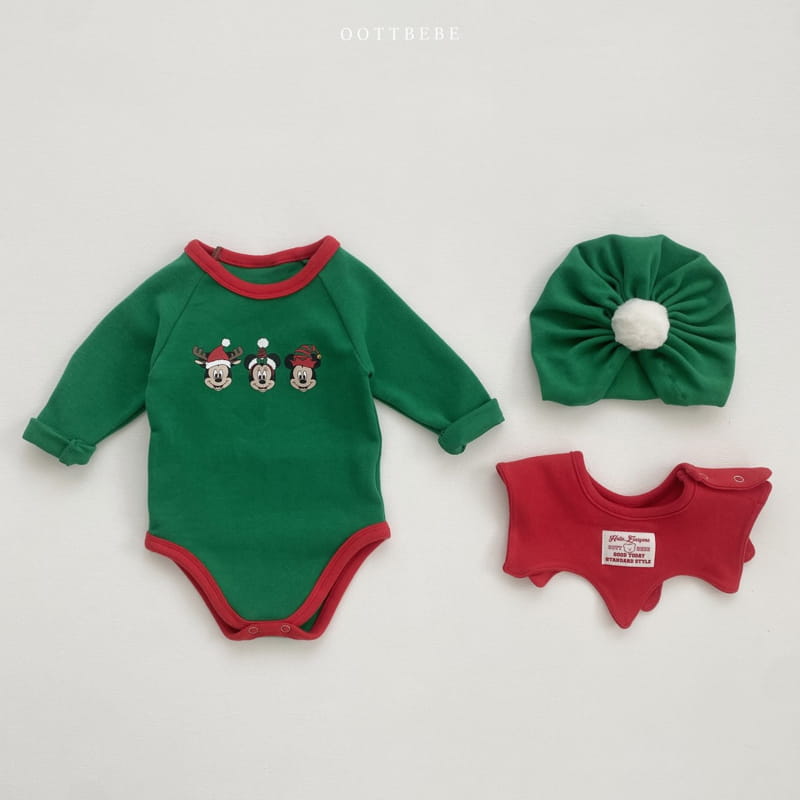 Oott Bebe - Korean Baby Fashion - #onlinebabyshop - D Santa Bodysuit - 12
