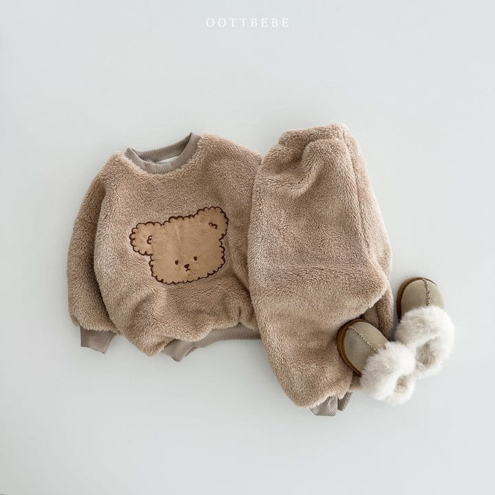 Oott Bebe - Korean Children Fashion - #Kfashion4kids - Cozy Fleece Top Bottom Set - 5