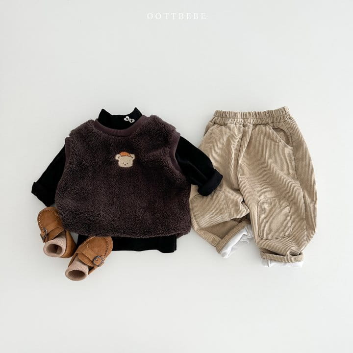 Oott Bebe - Korean Children Fashion - #childrensboutique - Soft Bear Vest - 10