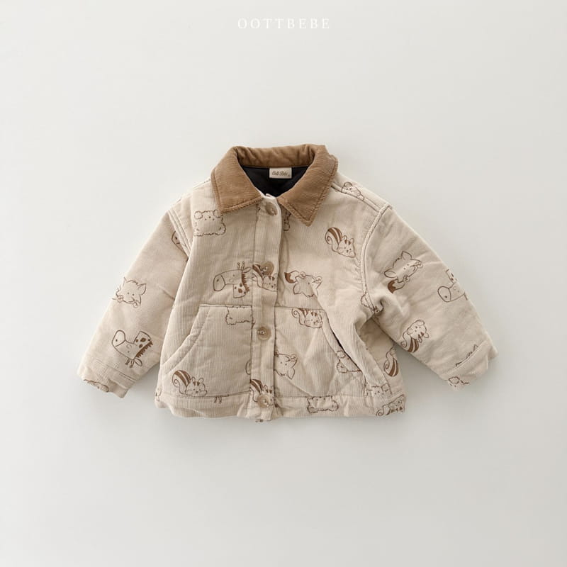 Oott Bebe - Korean Children Fashion - #kidsshorts - Bear Rib Jacket