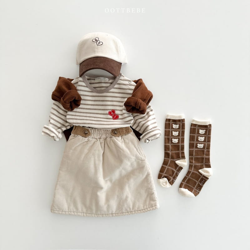 Oott Bebe - Korean Children Fashion - #kidsshorts - Rib Skirt - 4