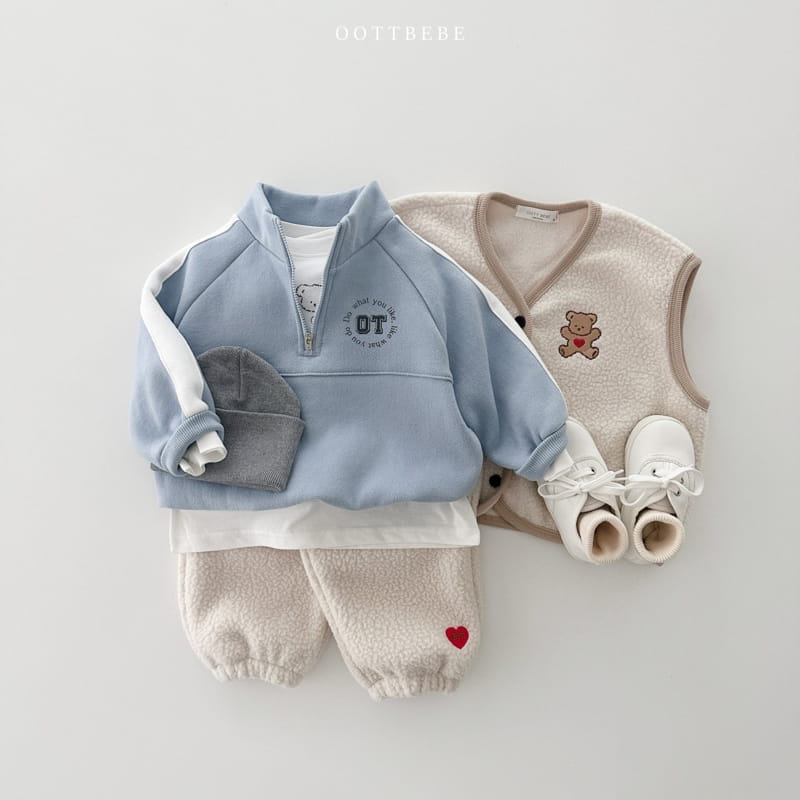 Oott Bebe - Korean Children Fashion - #kidzfashiontrend - Cozy Fleece Vest Set - 11