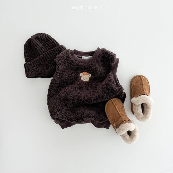 Oott Bebe - Korean Children Fashion - #littlefashionista - Soft Bear Vest - 2