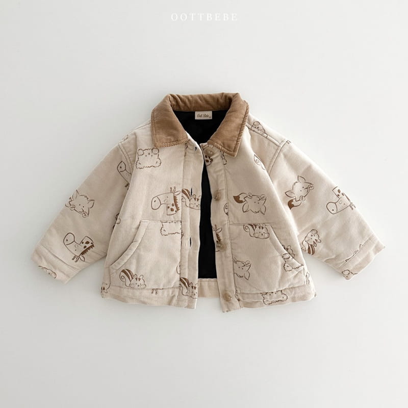 Oott Bebe - Korean Children Fashion - #littlefashionista - Bear Rib Jacket - 5