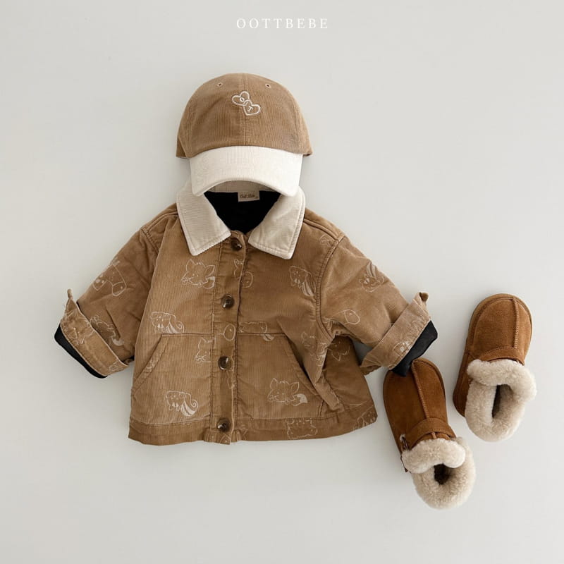 Oott Bebe - Korean Children Fashion - #toddlerclothing - Bear Rib Jacket - 10