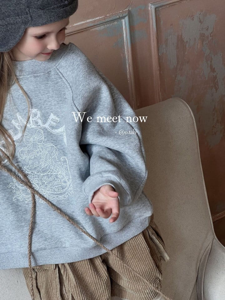 Otaly - Korean Children Fashion - #kidsshorts - 3651 Lettering Sweatshirt - 11