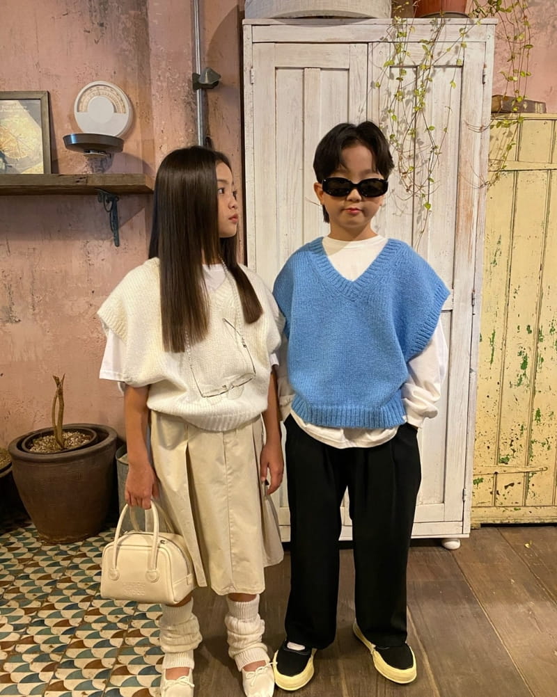 Our - Korean Children Fashion - #discoveringself - Flat Knit Vest - 11