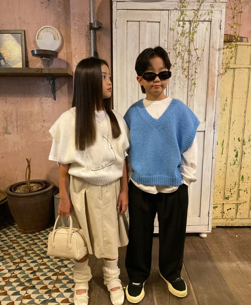 Our - Korean Children Fashion - #littlefashionista - Flat Knit Vest - 3