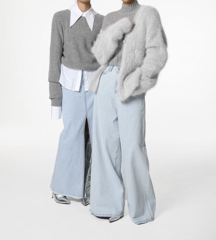 Paper Moon - Korean Women Fashion - #womensfashion - cashmere back twist drape knit top - 4