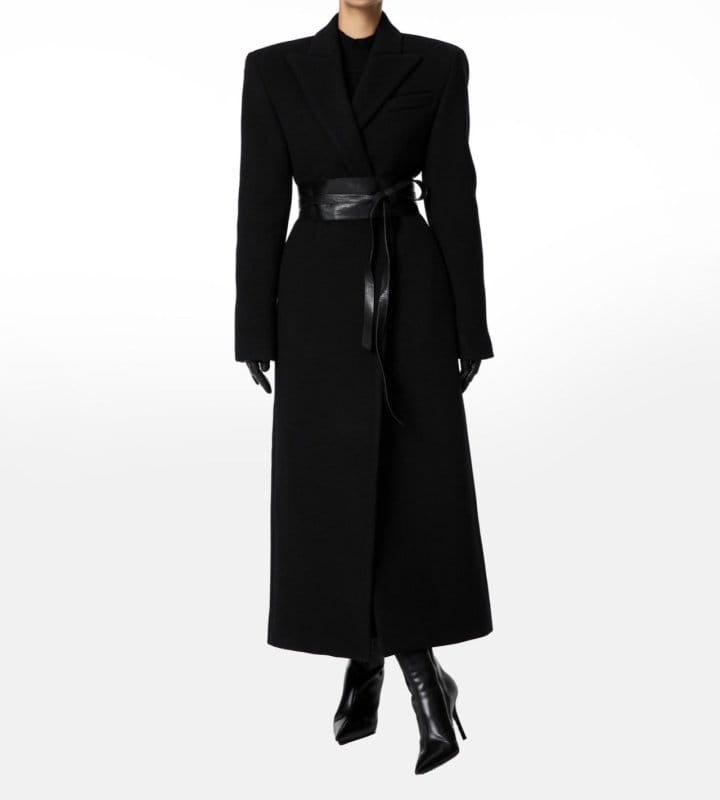 Paper Moon - Korean Women Fashion - #momslook - virgin 100 % wool peak lapel tailored maxi coat