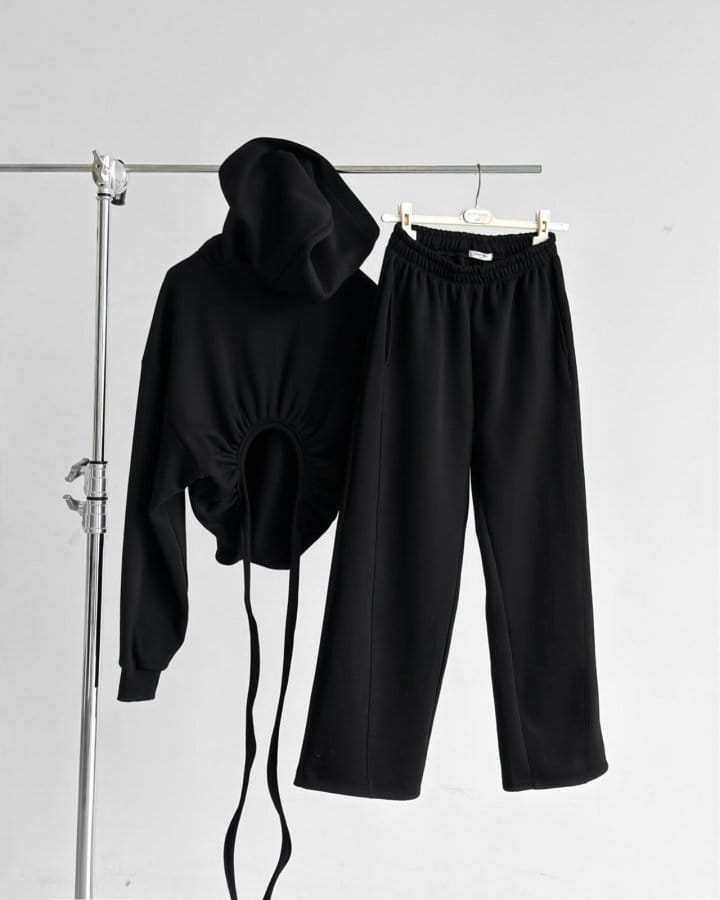 Paper Moon - Korean Women Fashion - #momslook - stitch detail banded cozy pants