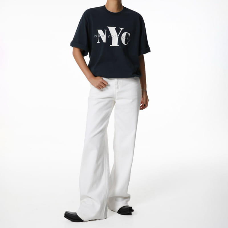 Paper Moon - Korean Women Fashion - #momslook - NYC vintage print t  shirt - 5