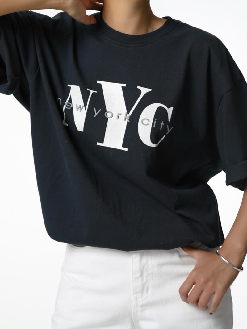 Paper Moon - Korean Women Fashion - #momslook - NYC vintage print t  shirt - 6