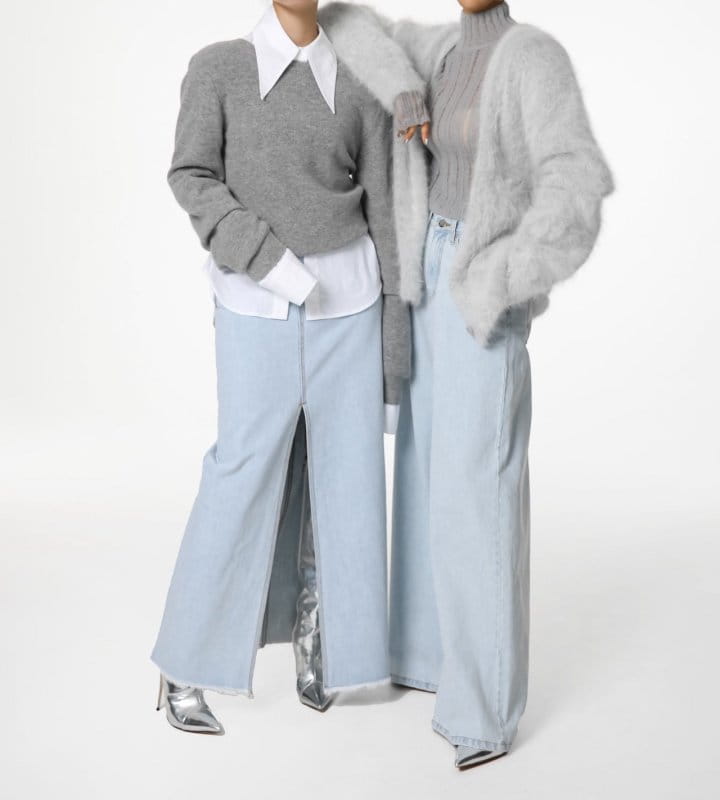 Paper Moon - Korean Women Fashion - #womensfashion - cashmere back twist drape knit top - 3