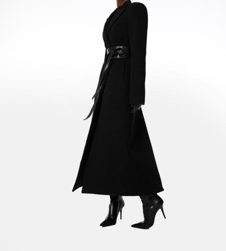 Paper Moon - Korean Women Fashion - #womensfashion - virgin 100 % wool peak lapel tailored maxi coat - 2